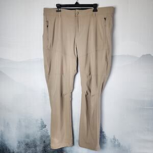 Columbia Wildsee Omni-Shield Khaki Tech Hiking Pants | Men's 40W 32L